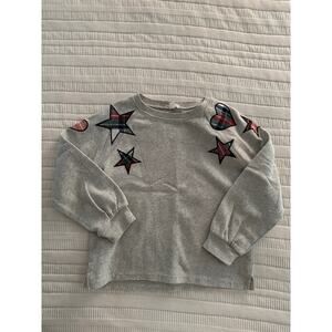 Crewcuts 10 Plaid Embroidered Crewneck Sweatshirt